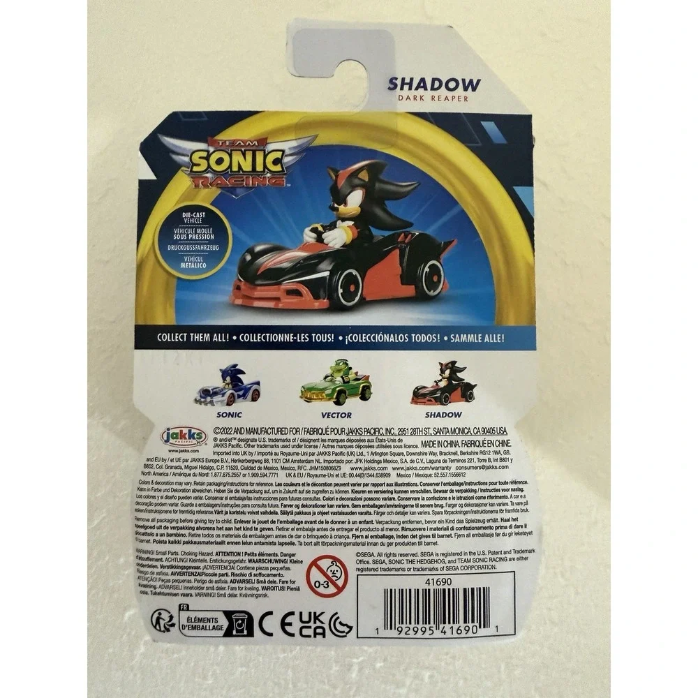 Sonic the Hedgehog diecast vehicle SHADOW Dark Reaper Jakks NEW